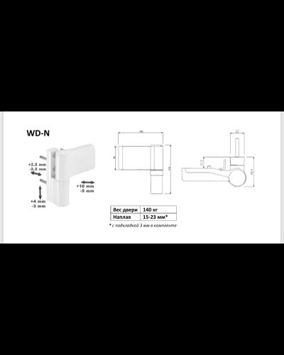 Петля дверная WINDOORPRO 140 кг Шаблон КТ-V Коричневая