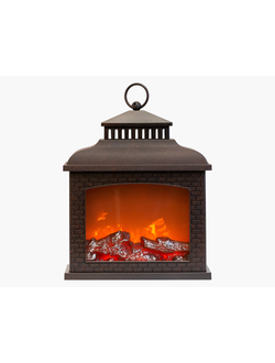 Камин #SP-43 размер: 29,8х13х23см. Работает от USB (в комплекте) или 2-х батареек типа С (в комплекте нет)