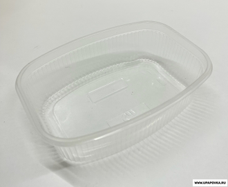 Одноразовый пластиковый пищевой контейнер с крышкой 350 мл / 1 шт
