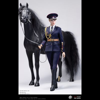 Служебный конь МВД РФ - Коллекционная ФИГУРКА 1/6 Russian Police Force Horse (EX057) - POPTOYS
