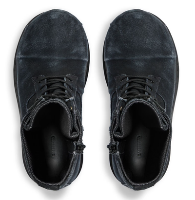 Balenciaga Stomper Boot Cotton Canvas Black