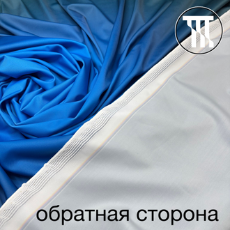 Бифлекс матовый градиент, цв. Темно-лазурный + Темно-изумрудный (R=75 см)
