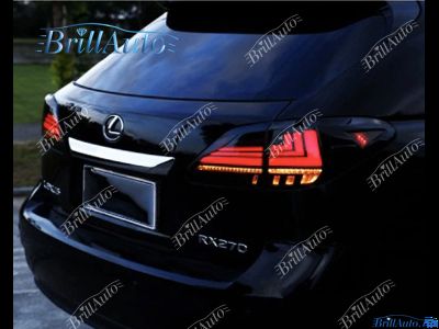 Стопы Lexus RX 2009-2015 черные с анимацией