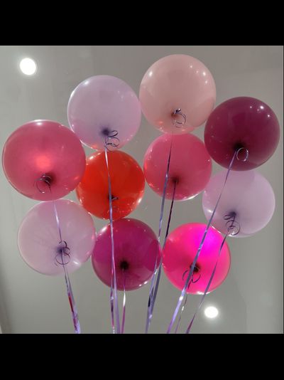 Шары малиновый, фуксия, розовый, лаванда 10 шт под потолок