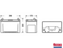Чехол с подогревом (65W) для АКБ с габаритами от 242мм до 306мм от сети 220в с термостатом на 27°С (примеры в карточке товара) Длина чехла: 965 мм (38"). Высота чехла для всех моделей - 175 мм