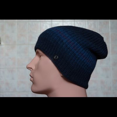 Вязаная мужская шапка Италия Vizio 6252 CL синяя