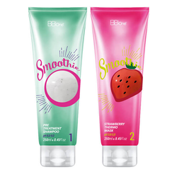 Набор BB One Smoothie Strawberry для выпрямления волос, 250/250 мл.