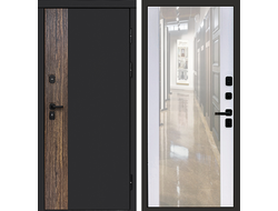 Дверь стальная Тор с белым зеркалом