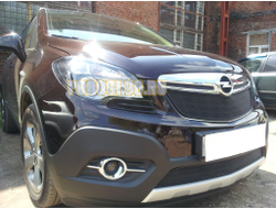 Защита радиатора Opel Mokka 2012- black верх