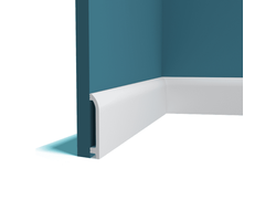 Плинтус напольный Перфект Plus P152, из дюрополимера, влагостойкий, под покраску, 2 метра