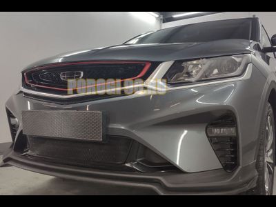 Защита радиатора Geely Coolray 2019- black низ (2 части)