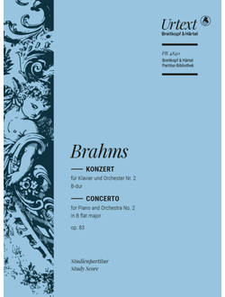 Johannes Brahms Piano Concerto No. 2 in B flat major Op. 83 Urtext based on the Brahms Complete Edition of the Gesellschaft der Musikfreunde in Vienna edited by Hans Gál [pno,orch]