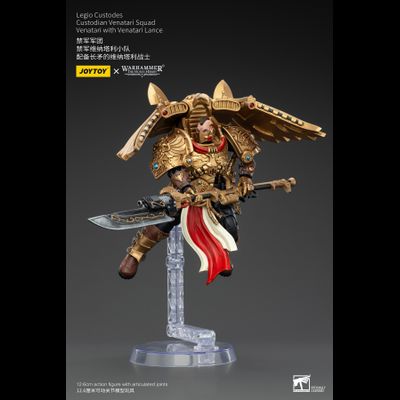 Легио Кустодес - Кустодий-венатар (Warhammer Horus Heresy) - КОЛЛЕКЦИОННАЯ ФИГУРКА 1/18  Legio Custodes Custodian Venatari with Venatari Lance (JT00799) - JOYTOY