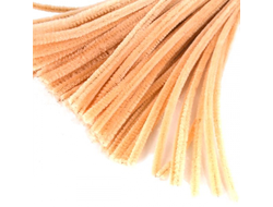 Синельная проволока персиковая пушистая 100 штук для рукоделия