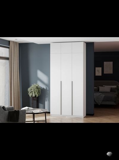 ШК 5 1200 шкаф распашной с антресолью Белый текстурный