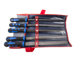 Набор напильников 250 мм, двухкомпонентные рукоятки, 5 предметов KING TONY 1015GQ