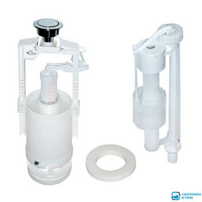 Арматура к смыв. бачку стоп-кноп.ALCAPLAST/Alcadrain 1/2 хр.кн.ниж.подв унив колонка SA2000S