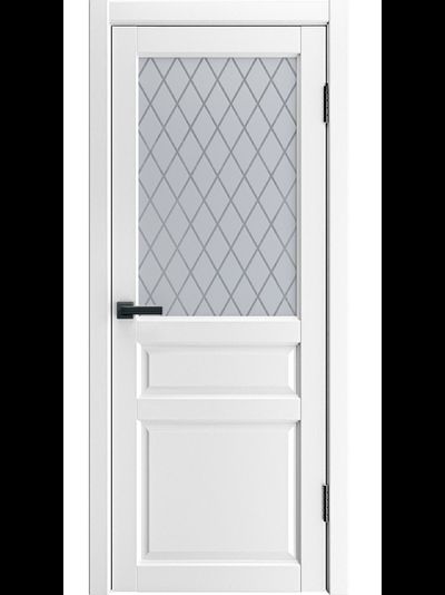 Дверь со стеклом ДО Классика 3Ф белого цвета аляска