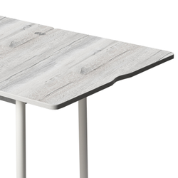 Дуэт 4 Стол обеденный 600*800 раскладной дуб канадский/белый муар 3.1