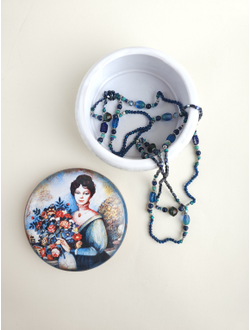 Шкатулка круглая