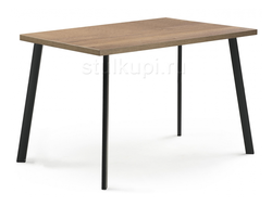 Стол Тринити Лофт 120 32 мм дуб галифакс табако / черный матовый