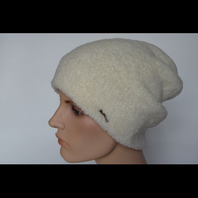 Вязаная белая женская шапка зимняя Vizio Италия 6962