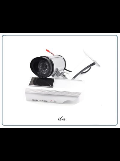 DE/SK2200 Муляж уличной видеокамеры. Отсек для 2  аккумуляторов (тип АА) + солнечная панель