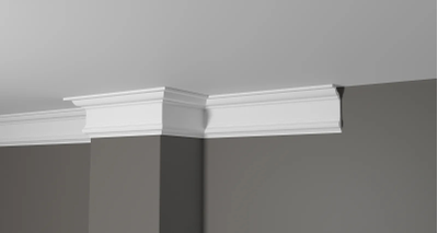 Потолочный плинтус DECOR-DIZAYN DD502, из дюрополимера, под покраску, ударопрочный, 2 метра