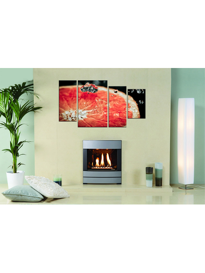 Модульная картина "Капли и цитрус"