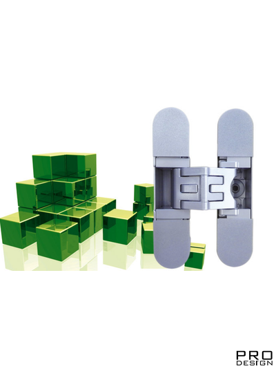 KUBICA 27 - K2700 петля самоцентрирующая с 5-ю точками опоры регулируемая по 3-м направлениям,  матовый никель