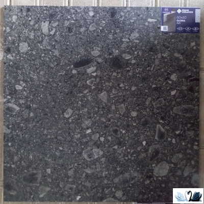 Керамогранит Prime Ceramics Gloria Ash 60x60 см черный матовый