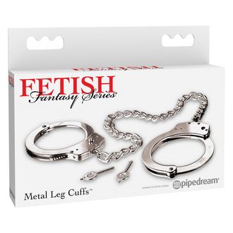 Фиксация с длинной цепочкой Metal Leg Cuffs - Silver