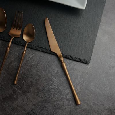 Нож столовый 22,9 см матовая медь