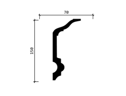 Потолочный плинтус DECOR-DIZAYN DD505, из дюрополимера, под покраску, ударопрочный, 2 метра