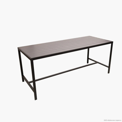 Стол Македония из алюминия со столешницей ДПК 200 см