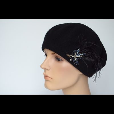 Берет Vizio 1011 BL черный фетр