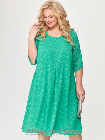 Нарядное шифоновое платье зеленого цвета