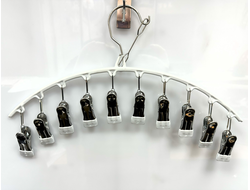 A022W Вешалка белая 10 прищепок