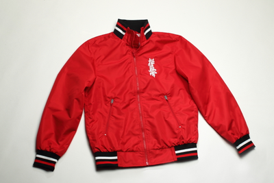 Укороченная ветровка с трикотажными манжетами