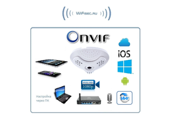 Потолочная панорамная WiFI/LAN видеокамера с углом обзора 360 градусов с микрофоном, Full HD 4 Mp (XMeye)