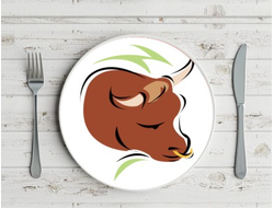 Тарелка с символикой "Быка" №6