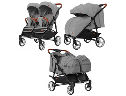 Коляска 2в1 для двойни Carrello Connect Ink Grey