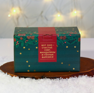 Набор «Горячего Нового года»: большая кружка Медвежонок 400 мл, варежки