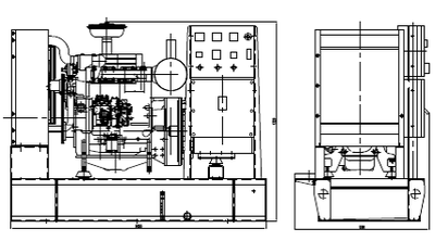 Индустриальный дизель генератор WPG33F9, 24 кВт схема
