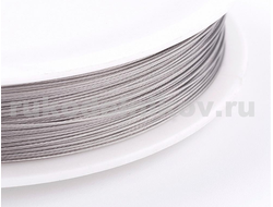 ювелирный тросик(ланка) 0,38 мм, цвет-античное серебро, 5 м/уп