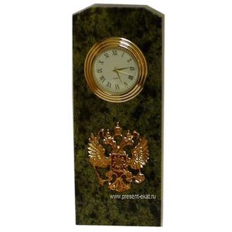 Часы-погон с гербом РФ, змеевик