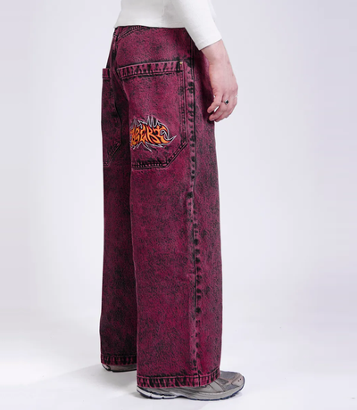 Джинсы Beekt Y2K Bordo