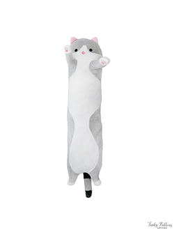 Мягкая игрушка-подушка "Кот-батон серый"