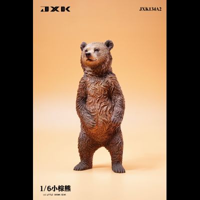 Бурый медвежонок (стоящий) - Коллекционная ФИГУРКА 1/6 scale Little Brown bear (JXK134A2) - JXK