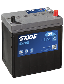 АККУМУЛЯТОР автомобильный EXIDE EXCELL EB356 (АЗИАТСКИЙ ТИП КОРПУСА) R+ 35Ah 240А (En)
